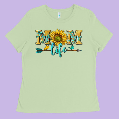 Mom Life Ladies Tee Designed By Nancycooperartshop