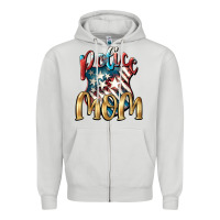 Dove Grey Police Mom Zipper Hoodie - FaDigitalArtStudio