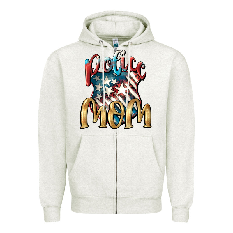 Police Mom Zipper Hoodie by FaDigitalArtStudio | Teevron