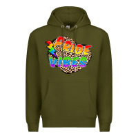 Army Green pride vibes Premium Hoodie - FaDigitalArtStudio
