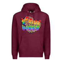 Burgundy pride vibes Premium Hoodie - FaDigitalArtStudio