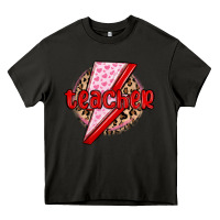 Asphalt teacher lightning bolt valentines day Heavy Core Tee - MaliasSmallBusiness