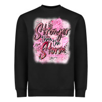 Black stronger than the storm Heavyweight Sweatshirt - CowGirlArtShop