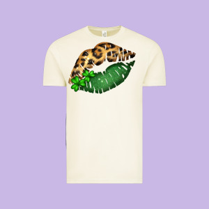 St. Patricks Day Leopard Lips Vintage Tee Designed By Bettercallsaul