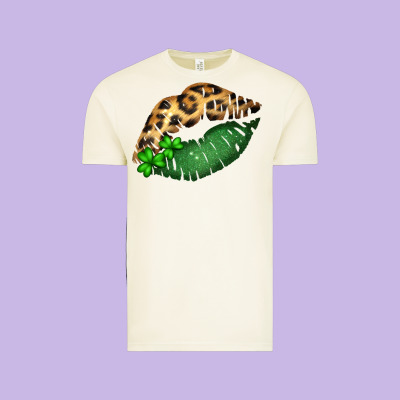 St. Patricks Day Leopard Lips Vintage Tee Designed By Bettercallsaul