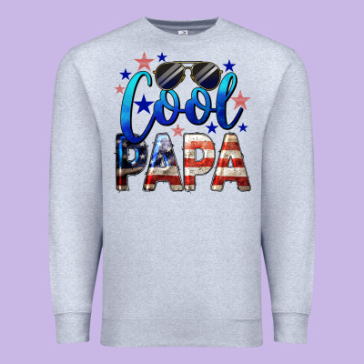 Cool Papa American Flag 4th Of July Premium Sweatshirt Designed By Lillyallendesigns