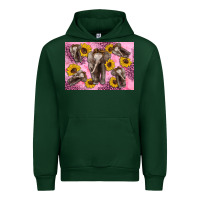Forest Green Baby elephant sunflowers kid's bottle Urban Hoodie - Artiststas