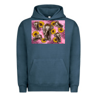 Pigment Midnight Navy Baby elephant sunflowers kid's bottle Urban Hoodie - Artiststas