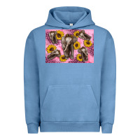 Pigment Pebble Blue Baby elephant sunflowers kid's bottle Urban Hoodie - Artiststas