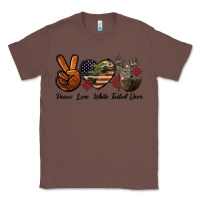 Chestnut Peace Love White Tailed Deer Classic Tee - LillyAllenDesigns