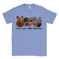 Colony Blue Peace Love White Tailed Deer Classic Tee - LillyAllenDesigns