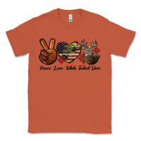 Copper Peace Love White Tailed Deer Classic Tee - LillyAllenDesigns