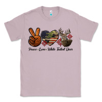 Lilac Peace Love White Tailed Deer Classic Tee - LillyAllenDesigns