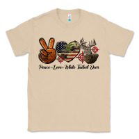 Mushroom Peace Love White Tailed Deer Classic Tee - LillyAllenDesigns