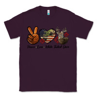 Plum Peace Love White Tailed Deer Classic Tee - LillyAllenDesigns