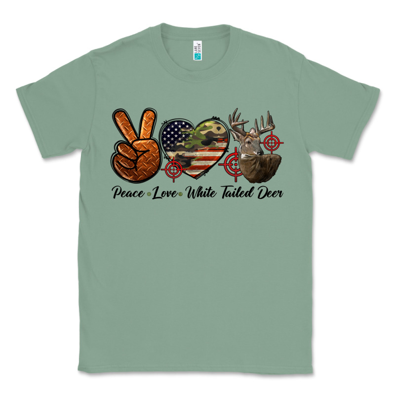Peace Love White Tailed Deer Classic Tee by LillyAllenDesigns | Teevron