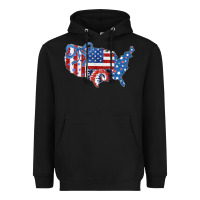 Black America map Heavyweight Hoodie - CowhideDigitalArt