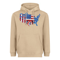 Mushroom America map Heavyweight Hoodie - CowhideDigitalArt