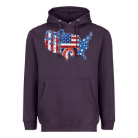 Plum America map Heavyweight Hoodie - CowhideDigitalArt