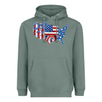 Sage America map Heavyweight Hoodie - CowhideDigitalArt