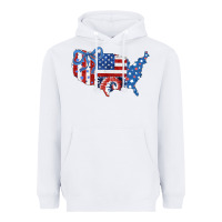 White America map Heavyweight Hoodie - CowhideDigitalArt