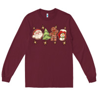 Burgundy Christmas gingerbread cookies Long Sleeve Tee - texasbilliewilder