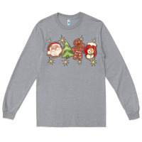 Heather Grey Christmas gingerbread cookies Long Sleeve Tee - texasbilliewilder