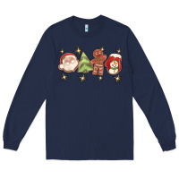 Navy Christmas gingerbread cookies Long Sleeve Tee - texasbilliewilder