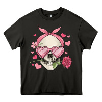 Asphalt valentine's day skull Heavy Core Tee - MaliasSmallBusiness