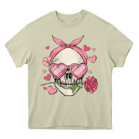 Mossy valentine's day skull Heavy Core Tee - MaliasSmallBusiness
