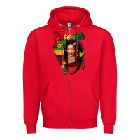 Red Free-ish since 1865 black woman Zipper Hoodie - FaDigitalArtStudio