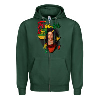 Sports Green Free-ish since 1865 black woman Zipper Hoodie - FaDigitalArtStudio