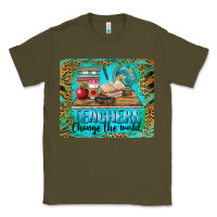 Army Green teachers change the world mousepad Classic Tee - BarkalooDesign