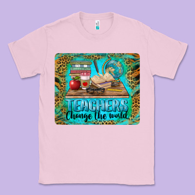 Teachers Change The World Mousepad Classic Tee Designed By Barkaloodesign