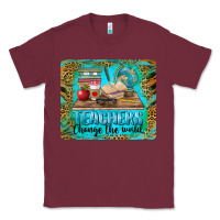 Burgundy teachers change the world mousepad Classic Tee - BarkalooDesign