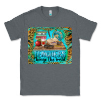Charcoal Heather teachers change the world mousepad Classic Tee - BarkalooDesign