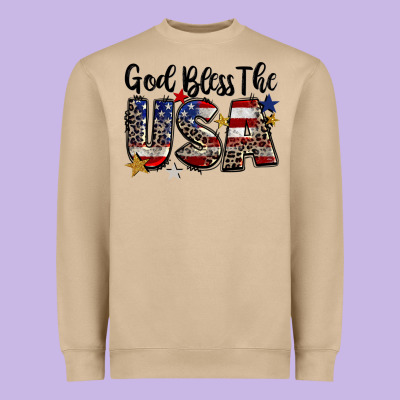 God Bless The Usa Heavyweight Sweatshirt Designed By Cowgirlartshop