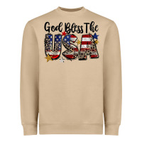 Mushroom god bless the usa Heavyweight Sweatshirt - CowGirlArtShop