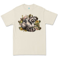 Bone floral racoon western Premium Tee - NancyCooperArtShop