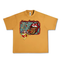 Peanut Butter Merry Christmas Lips Santa Urban Heavy Tee - Bettercallsaul