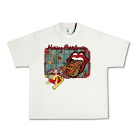Pistachio Merry Christmas Lips Santa Urban Heavy Tee - Bettercallsaul