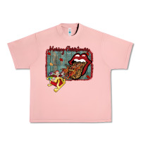 Salmon Merry Christmas Lips Santa Urban Heavy Tee - Bettercallsaul