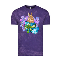 Cloud Purple easter bunny egg flowers Vintage Tee - RanaPortraitStore