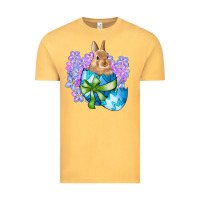 Vintage Mustard easter bunny egg flowers Vintage Tee - RanaPortraitStore