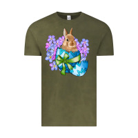 Vintage Olive easter bunny egg flowers Vintage Tee - RanaPortraitStore