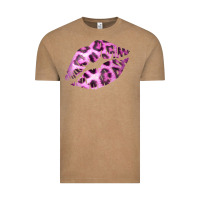 Vintage Coffee Pink Leopard Lips Vintage Tee - Bettercallsaul