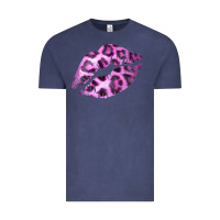 Vintage Denim Pink Leopard Lips Vintage Tee - Bettercallsaul