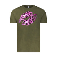 Vintage Olive Pink Leopard Lips Vintage Tee - Bettercallsaul