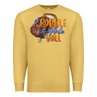 Antique Gold Fall Gobble Gobble Y'all Premium Sweatshirt - LillyAllenDesigns