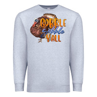 Heather Grey Fall Gobble Gobble Y'all Premium Sweatshirt - LillyAllenDesigns